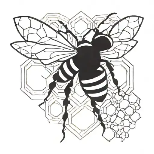 Bee And Honeycomb
