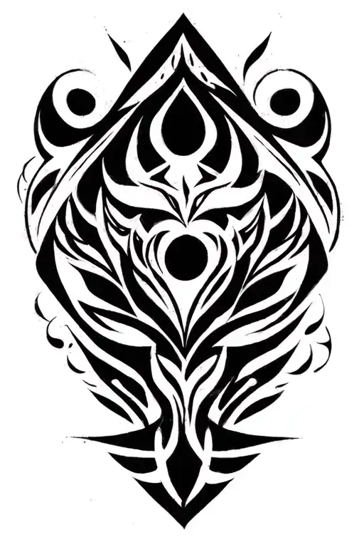 Tribal Inspired Design Incorporating Musical Notes