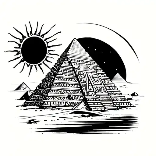 Egypt Pyramid Sun Desert