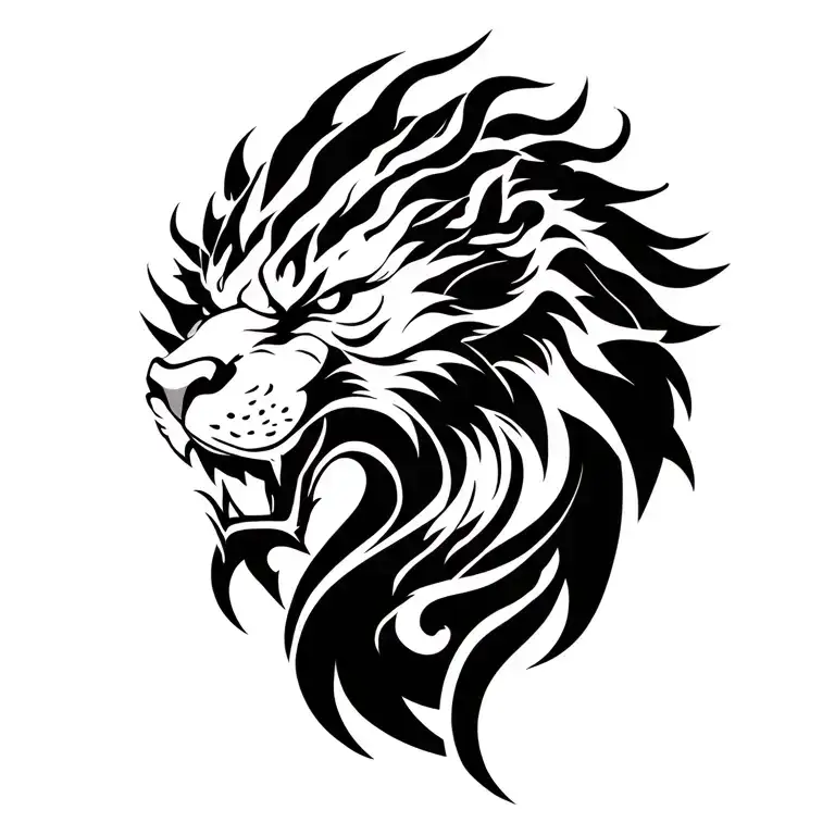 Dragon And Lion Head