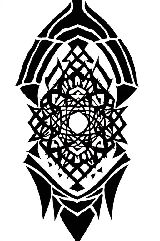Dark Sacred Geometry Mandala Design Incorporating Elements
