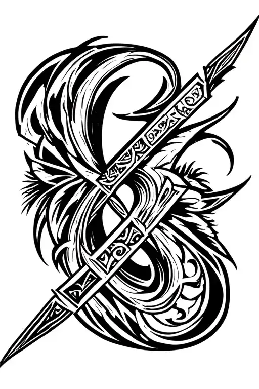 Something Hawaiian Tribal And Get The Espada From Bleach Font For A Number 6