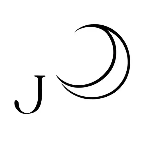 Moon And Letter J