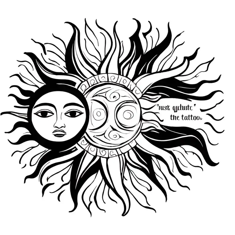 Sun With A Qoute