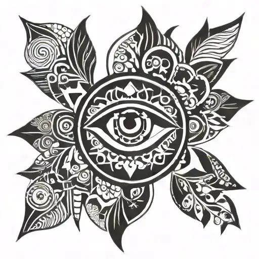 Goddess Eyes Flower Surrounded