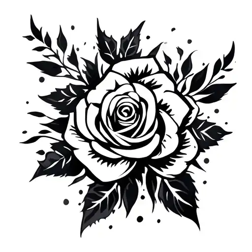 Tribal Sleeve Tattoo With Roses