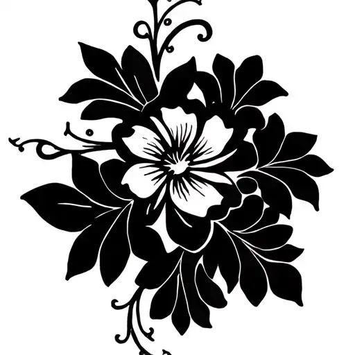 Flowers Intertwined With Vines