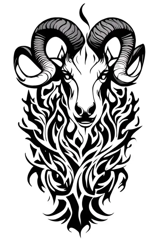 Aries Zodiac Sign Fire Surrounded