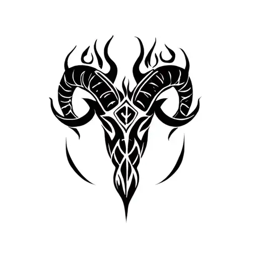 Aries Zodiac Sign Fire Surrounded