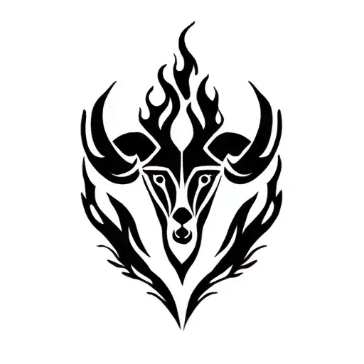 Aries Zodiac Sign Fire Surrounded