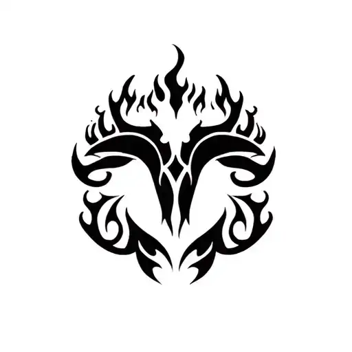 Aries Zodiac Sign Fire Surrounded