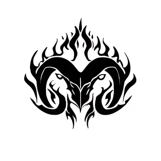 Aries Zodiac Sign Fire Surrounded