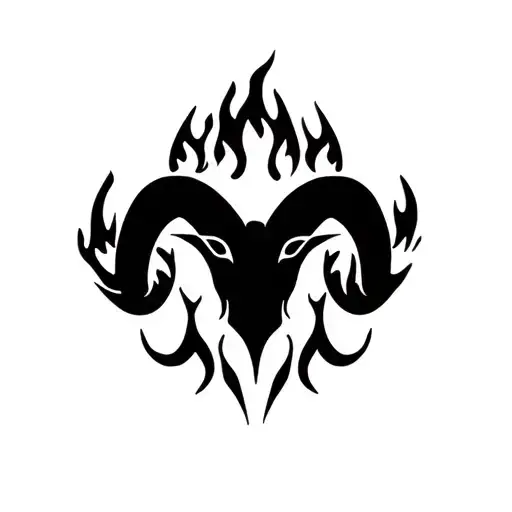 Aries Zodiac Sign Fire Surrounded