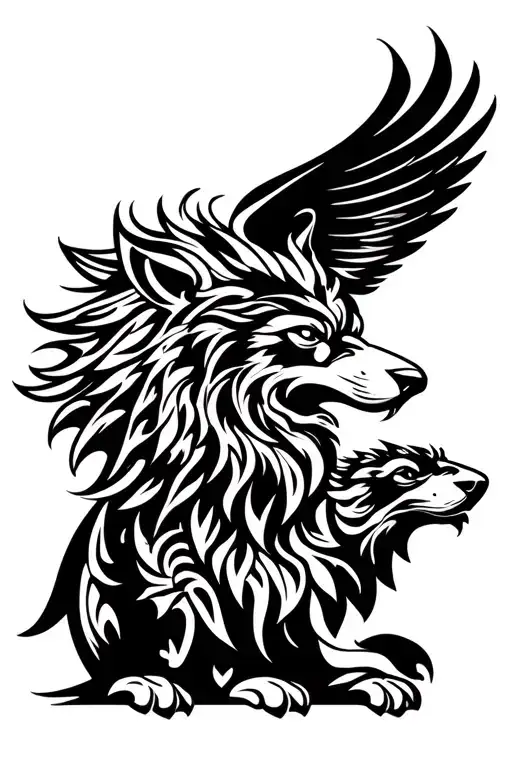 Lion Eagle Bear Wolf Combined