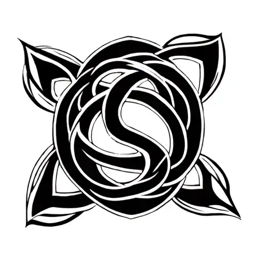 A Celtic Style Tattoo Witha Triskele At The Centre