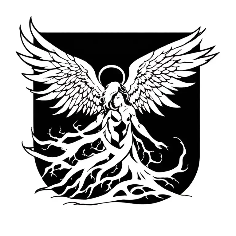 Yggdrasil Tree Muscular Angel