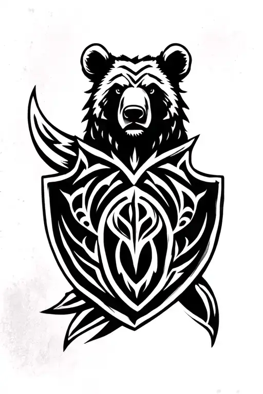Warrior Shield Bear Crest