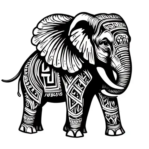 Elephant In Greek M Joined Together