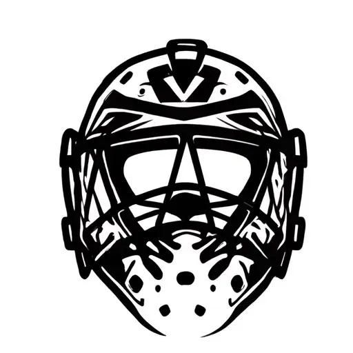 Old School Hockey Goalie Mask To Show The Reality