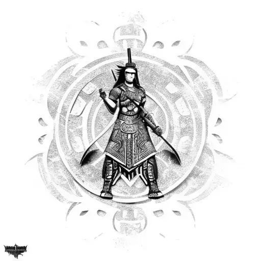 Warrior Princess With Roman-inspired Armor