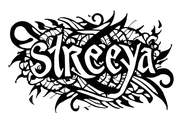 Small Design Contain Hidden Name Sreeya In That