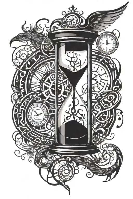 Hourglass Broken Time Flies Away And