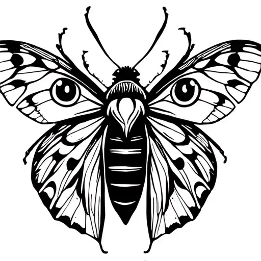 Moth Abstract With Eyes