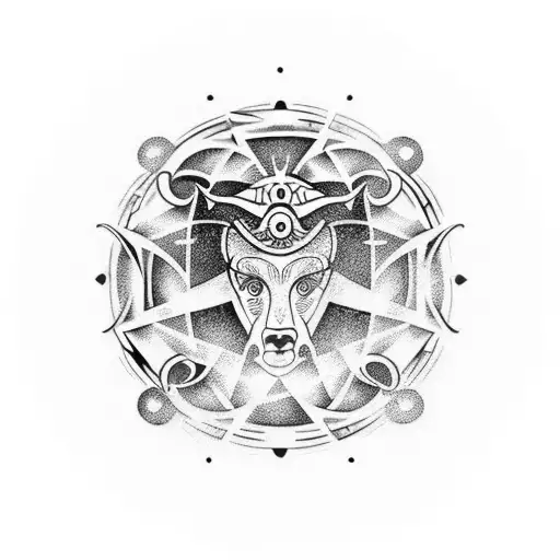 Circular Tattoo With Elements Cancer Aquarius Gemini Aries Taurus Scorpio