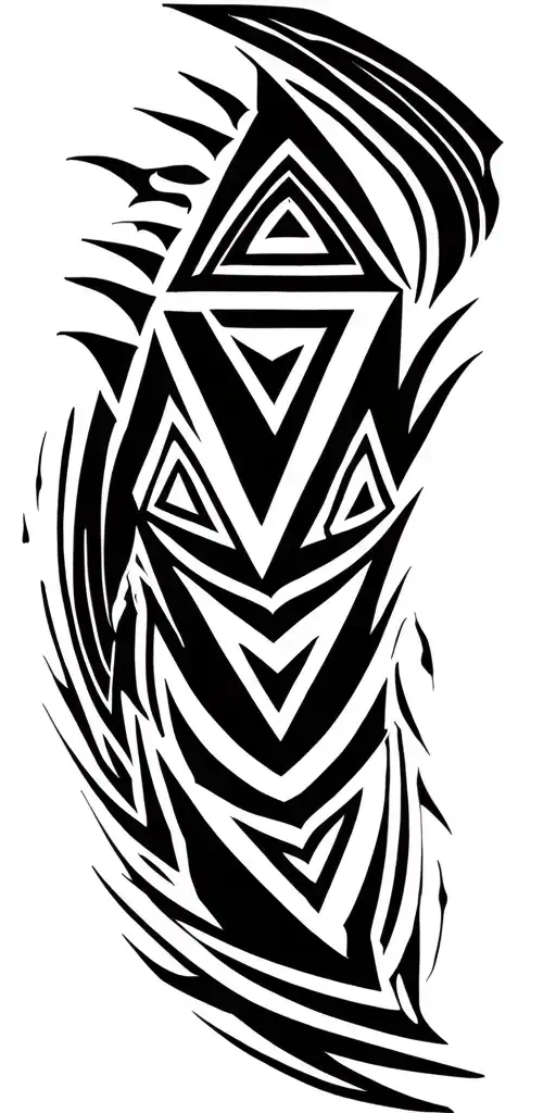 Samoan Tribal Triangles Symbolizing