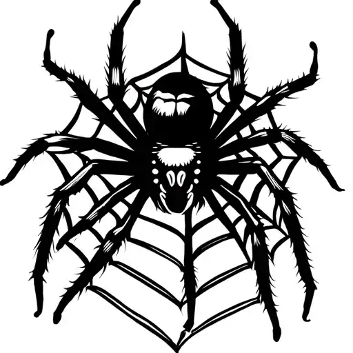 Black Widow Spider On Web