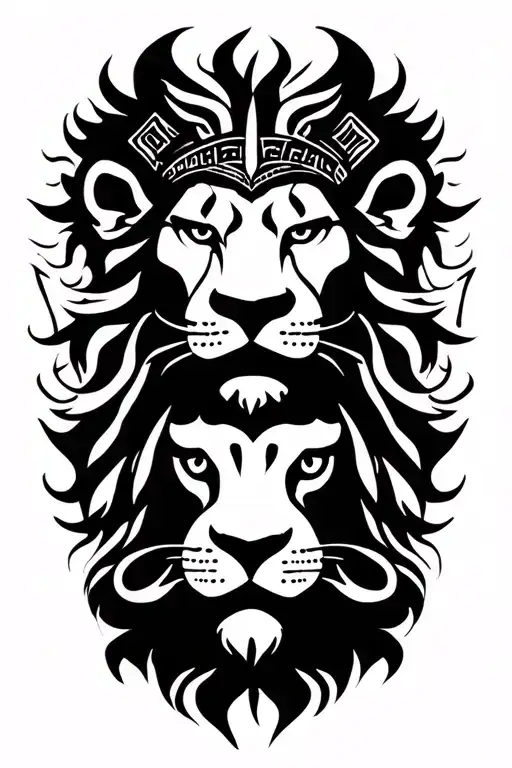 Lion And Shiva Tattoo Featuring