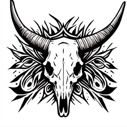 Longhorn Skull Wearing