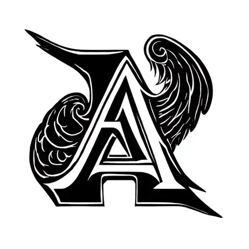 Angel A With Letters Azeliastbnkyv