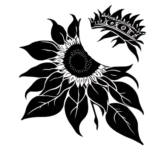 Sunflower Leaning Towards A Light Shine In The Distance Crown British Red