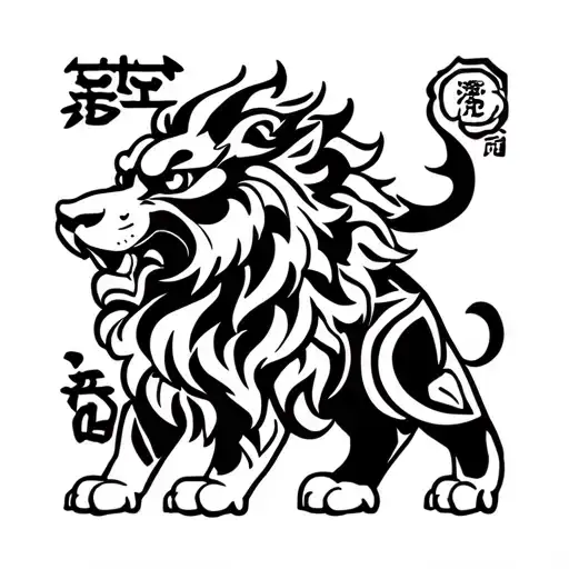 Japanese Lion Sodiac Sign