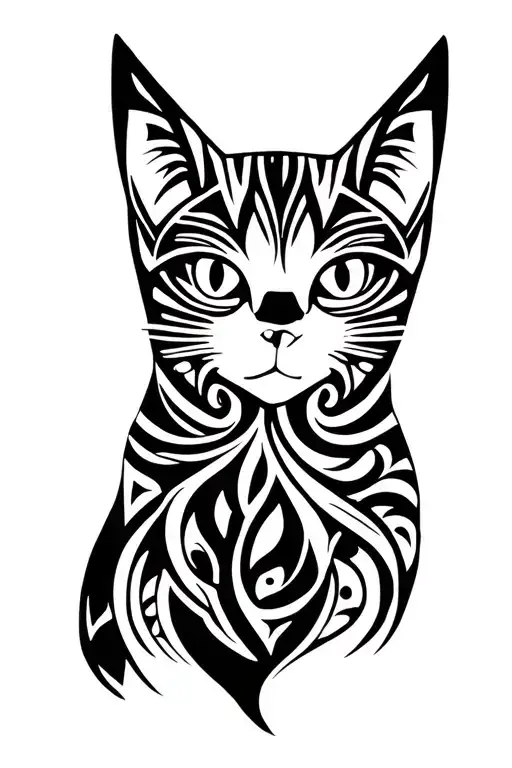 Black And White Cat Face