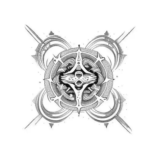 Circular Tattoo With Cancer Aquarius Gemini Aries Taurus Scorpio