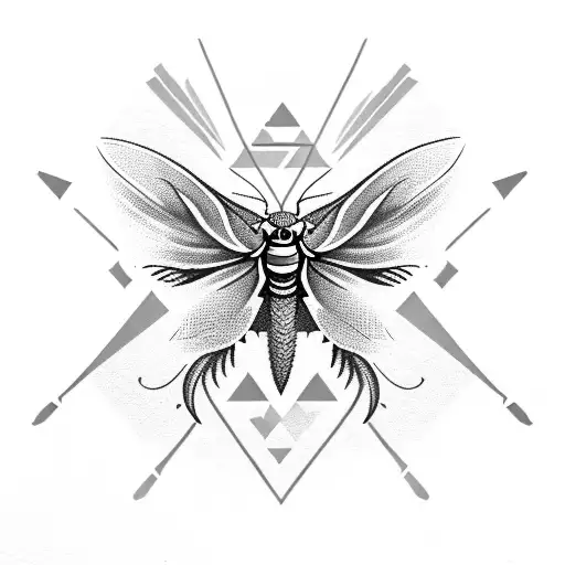 Death Moth With Joining Triangles