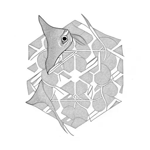 Pisces With Hexagons