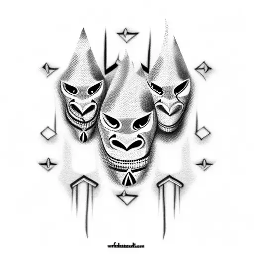 Tribal Patterens With African I Clence In Bands