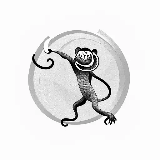 Monkey Flying On A Banana