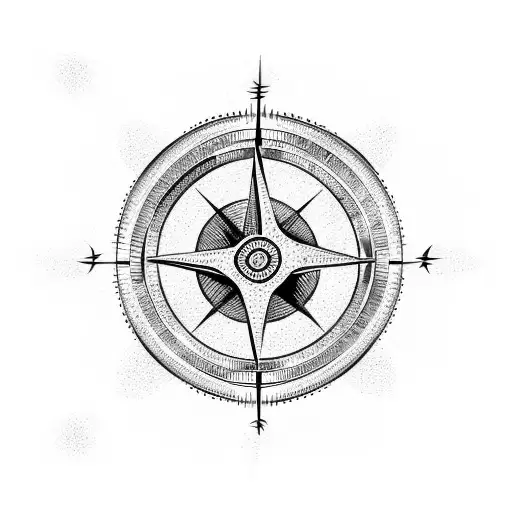 Nordic Runes In The Shape Of A Compass