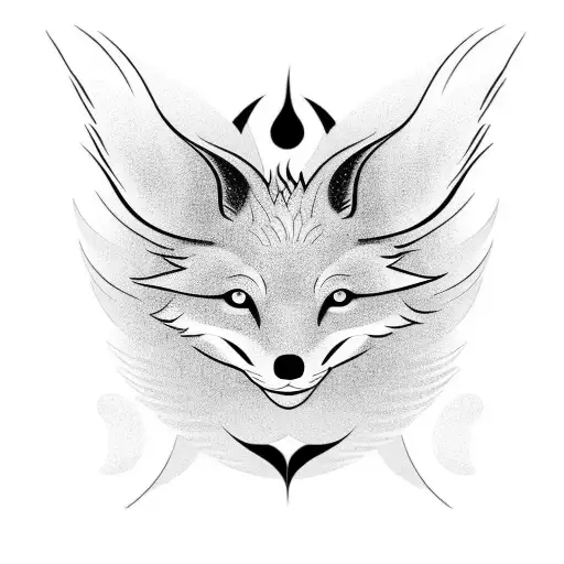 Yin And Yang With A Fox And Phoenix