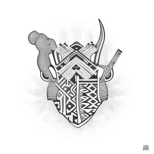 Tribal Patterens With African Influence In Bands