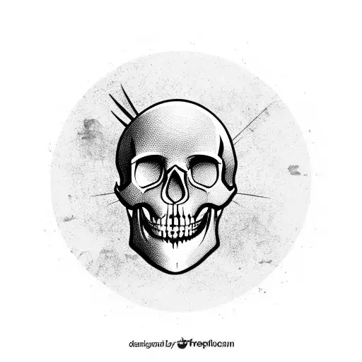 Head Hunting Skull Borneo Tribal Design