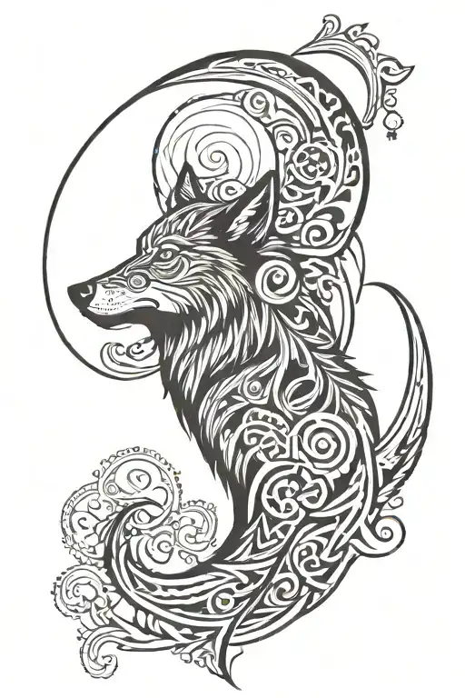 Moon Drool Wolf Standing