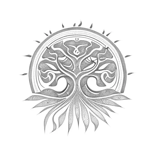 Polynesian Tattoo Tree