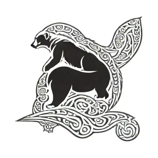 Polar Bear Fighting Dingo