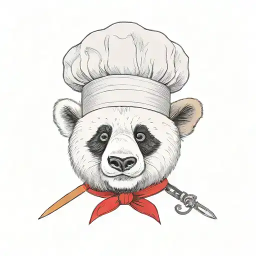 A Panda Bear In A Chef's Hat