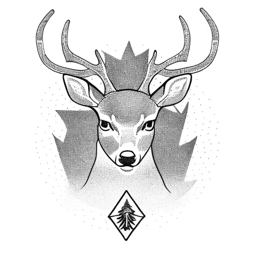 Deer Trees Camping Cross